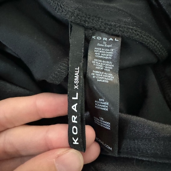 Koral- Black Lustrous Infinity High Rise Shine Leggings - Picture 5 of 5